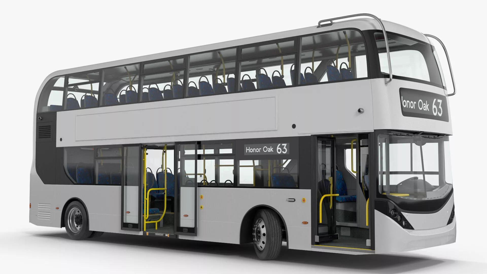 Left Hand Drive Cityliner Rigged 3D model