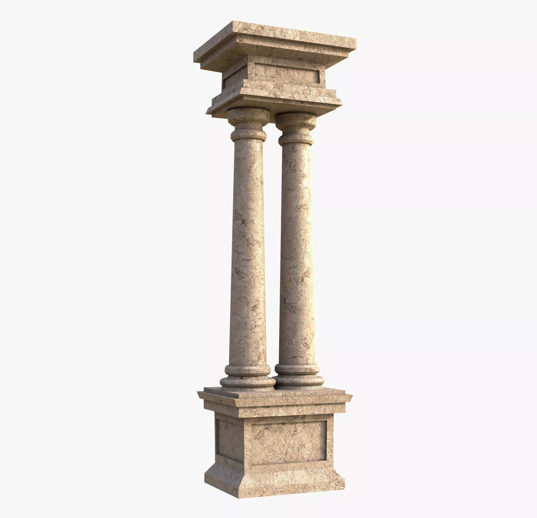 Classic Twin Pillar Free 3D model