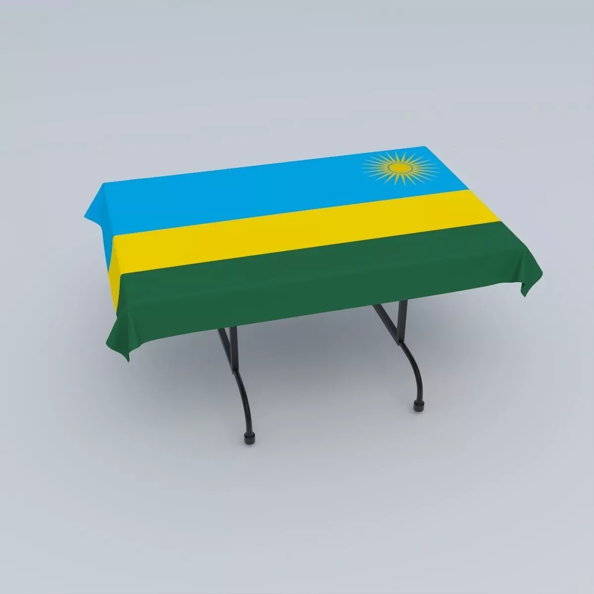 Flag of Rwanda 3D model