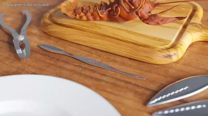 Crab Spoon Fork 3D model 3