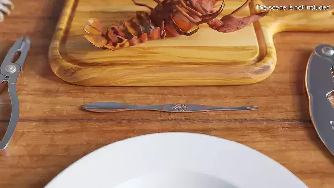 Crab Spoon Fork 3D model 4