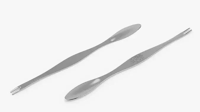 Crab Spoon Fork 3D model 7