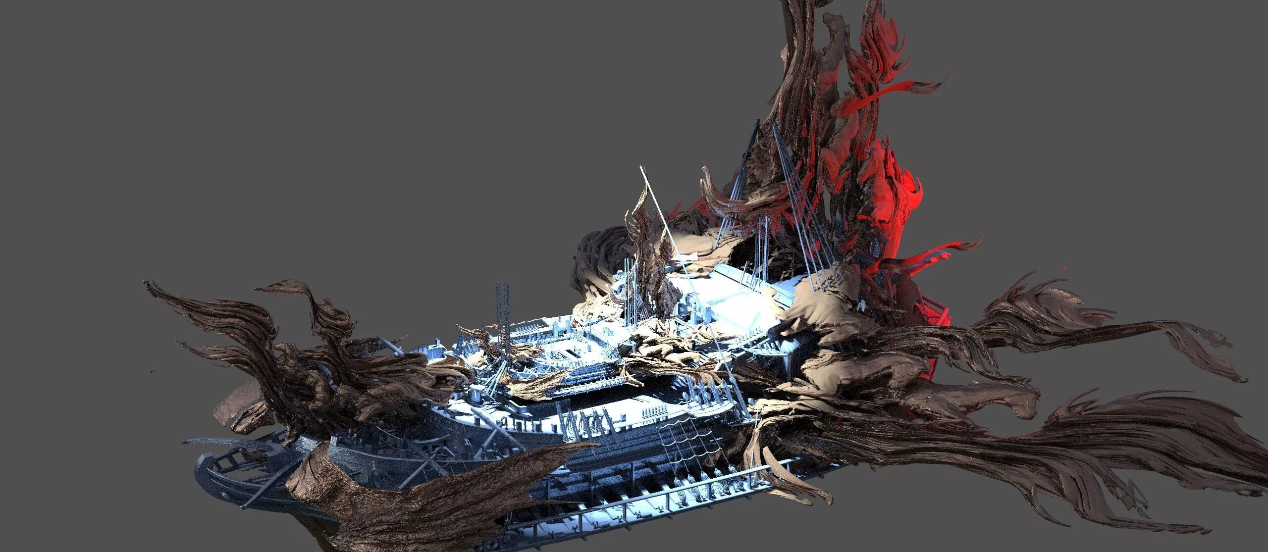 Roman sail ship Jupiter 3D model
