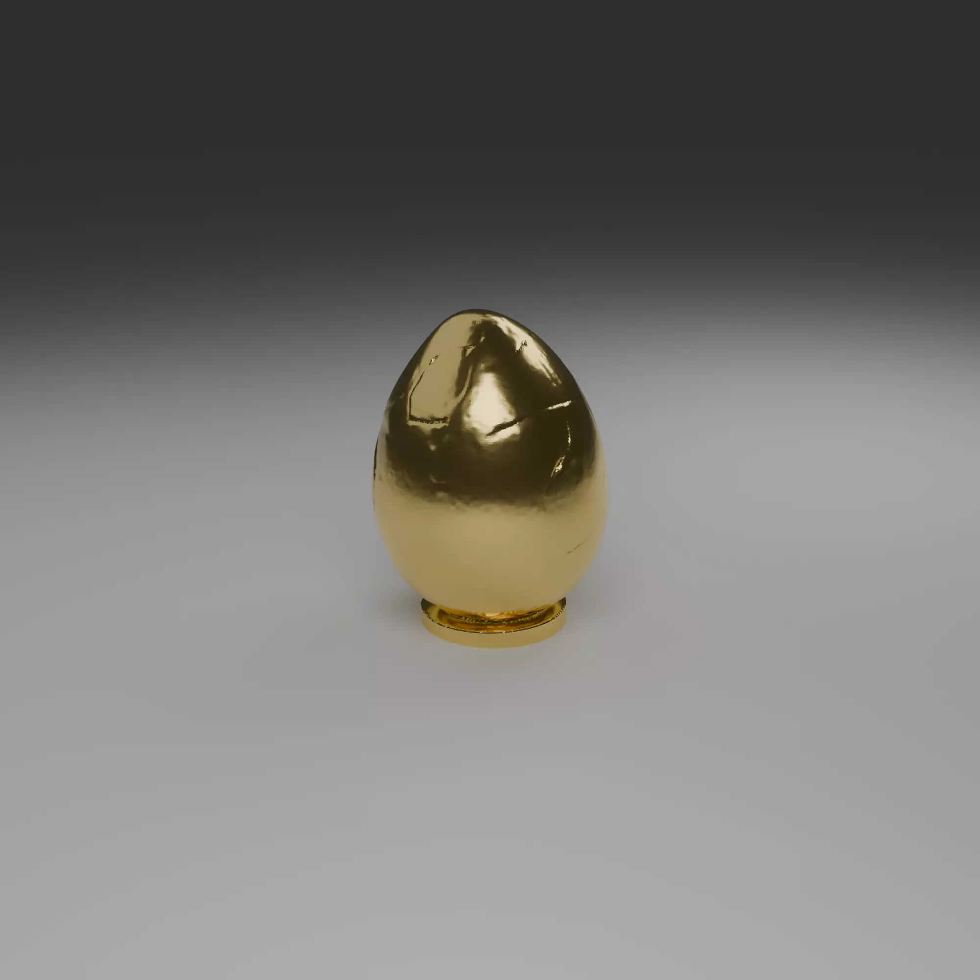 Decorative Cracked Textured Egg on Pedestal 3D print model