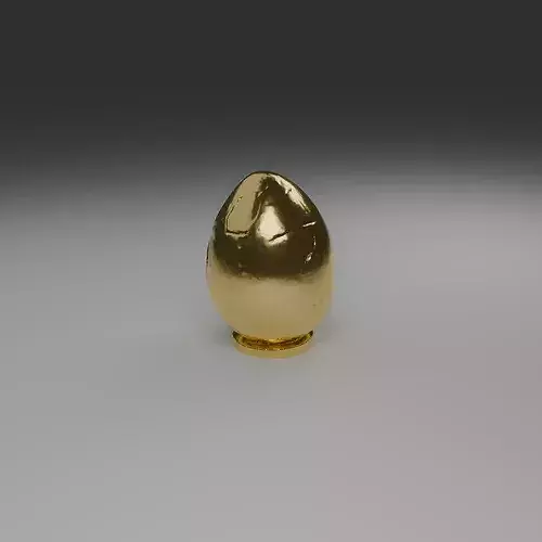 Decorative Cracked Textured Egg on Pedestal