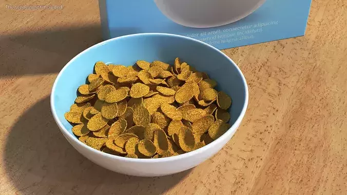 Corn Flakes Breakfast 3D model 5