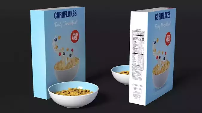 Corn Flakes Breakfast 3D model 6