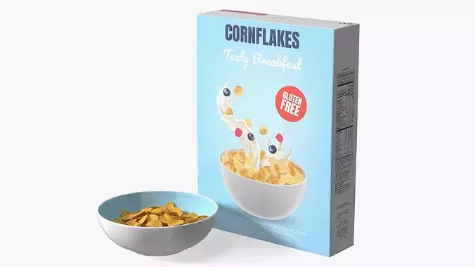 Corn Flakes Breakfast 3D model