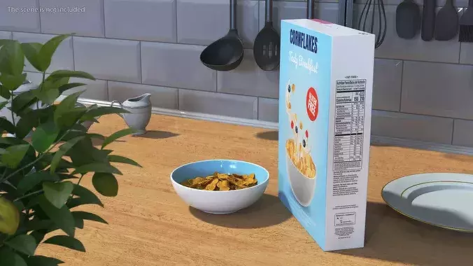 Corn Flakes Breakfast 3D model 4