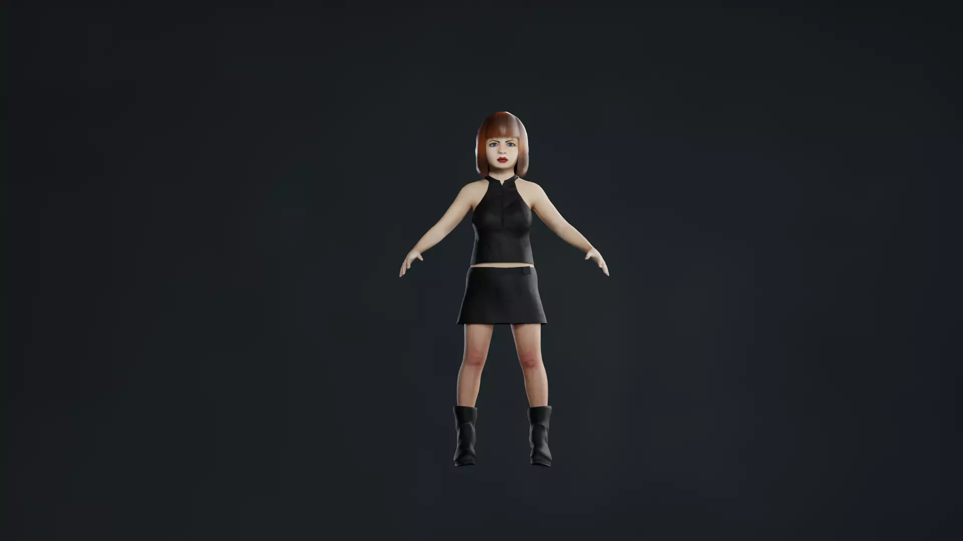 Eva Semi Realistic Female Character Blender FBX OBJ GLB 3D model
