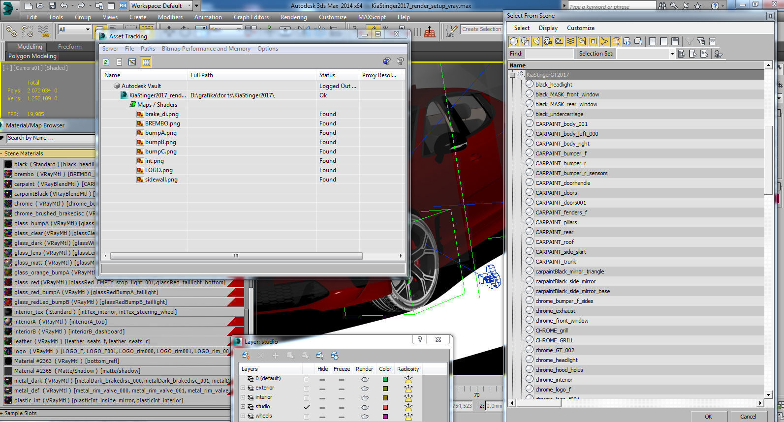Kia Stinger GT 2017  3D model_21