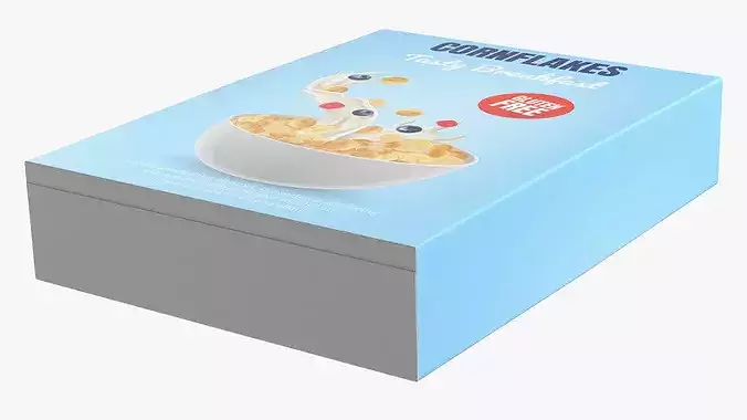 Corn Flakes Box 3D model 7
