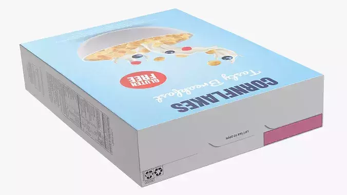 Corn Flakes Box 3D model 6
