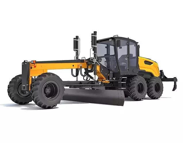 Motor Grader Construction Equipment 3D Model