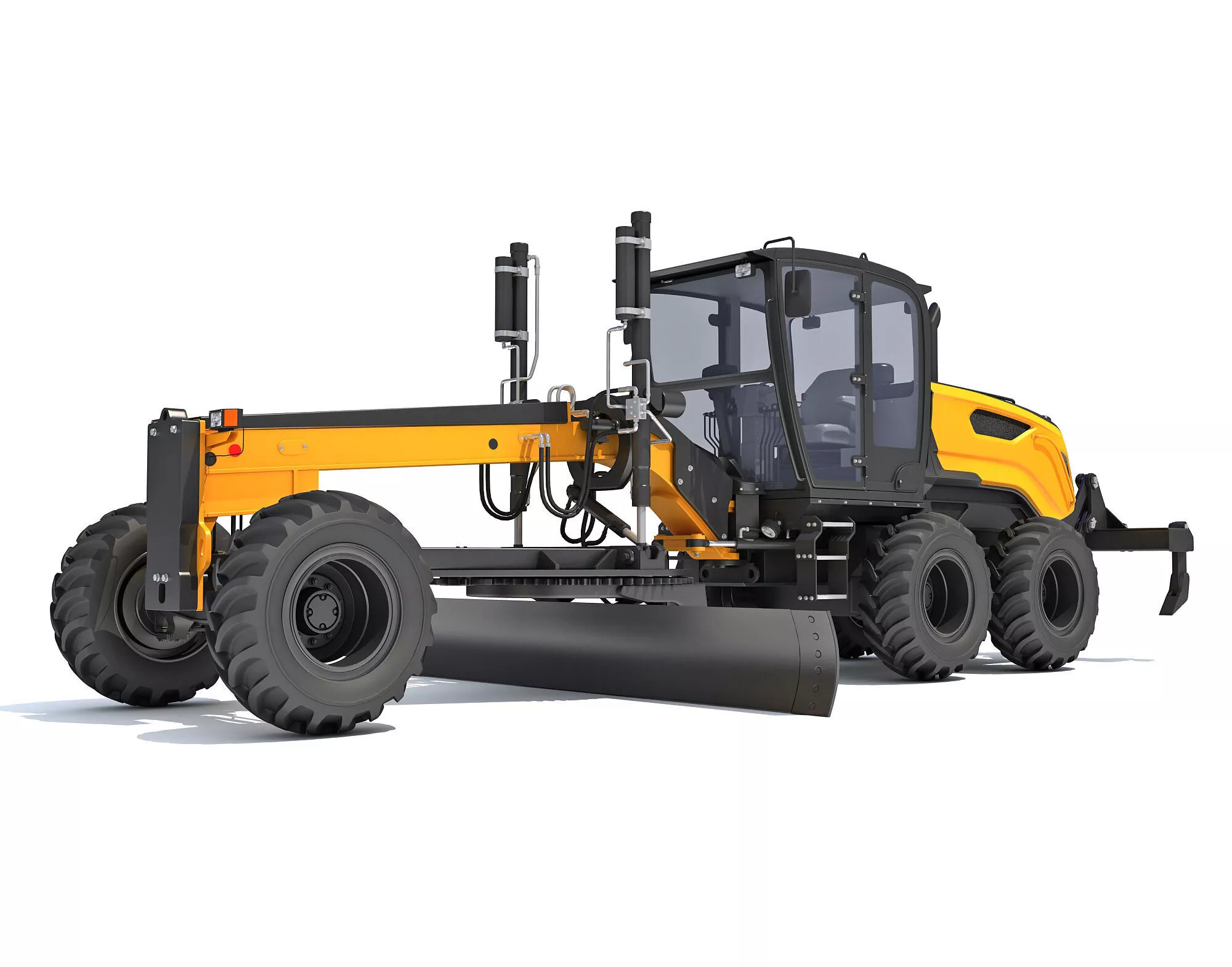 Motor Grader Construction Equipment 3D Model 3D model