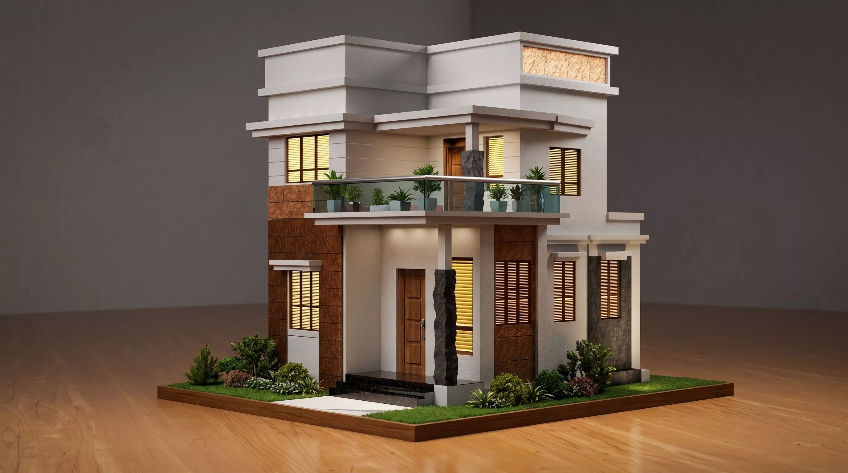 Modern House Free low-poly 3D model