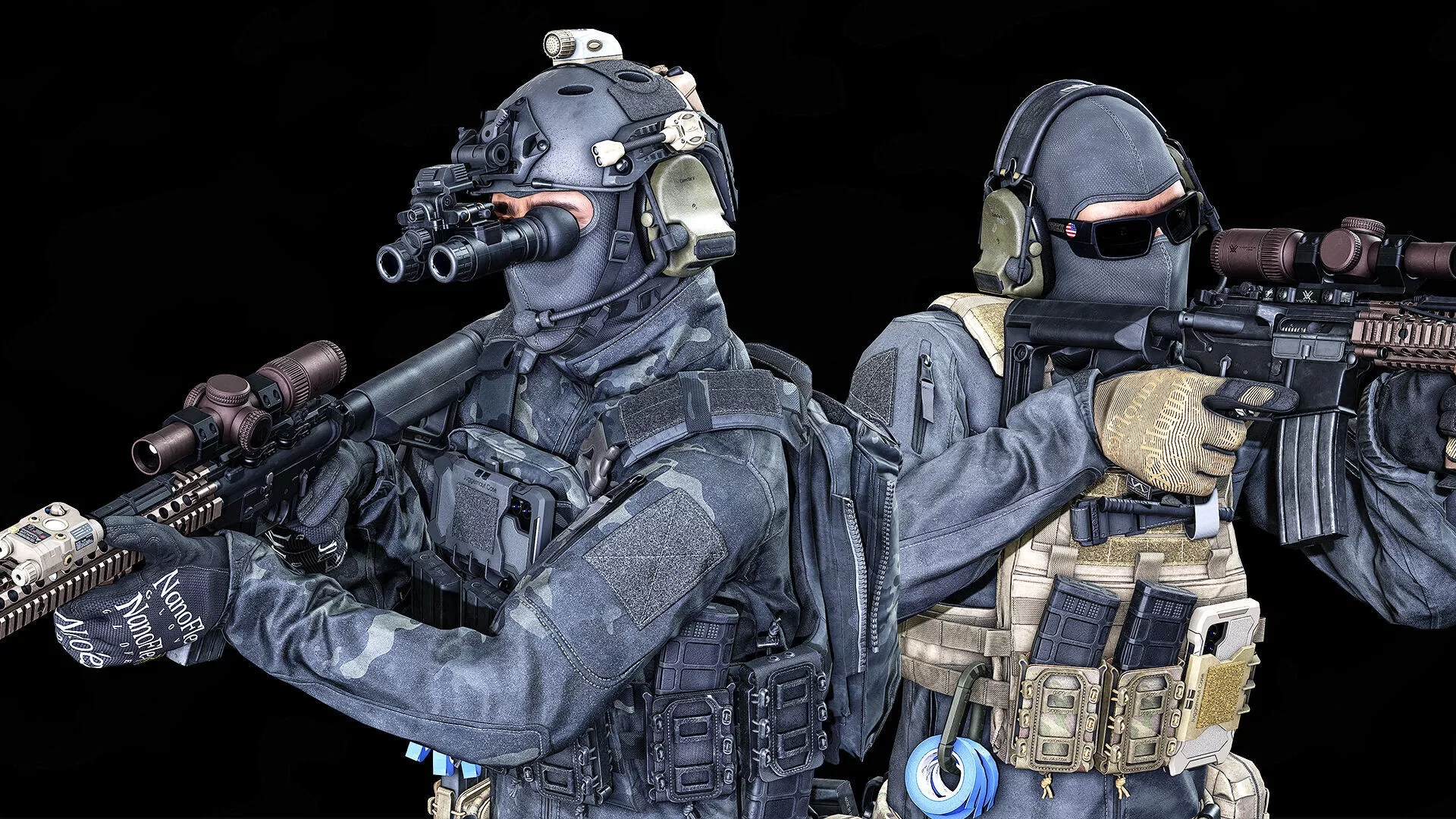 Modular US Special Forces Soldier V2 Low-poly 3D model