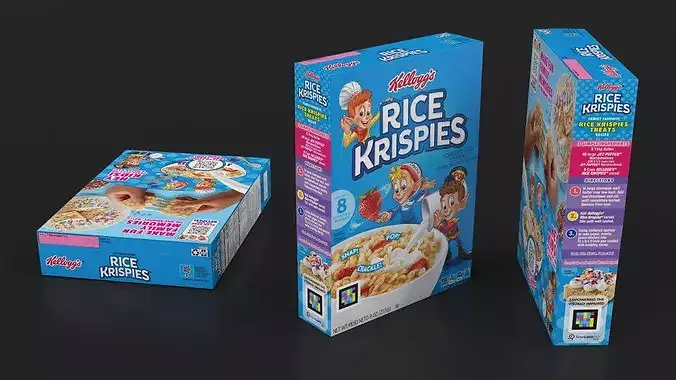 Rice Krispies Cereal Box Kelloggs 3D model