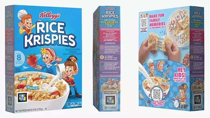 Rice Krispies Cereal Box Kelloggs 3D model 6