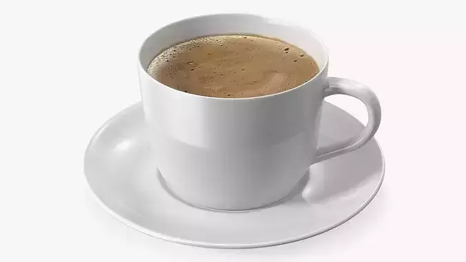 Coffee Cup with Saucer 3D model