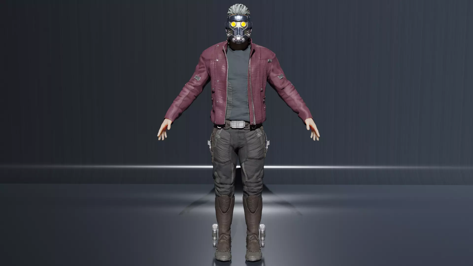 Peter Quill Low-poly 3D model