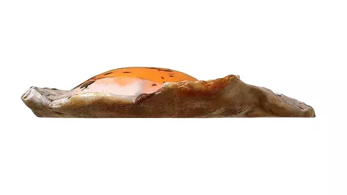 Fried chicken egg 3D model 4