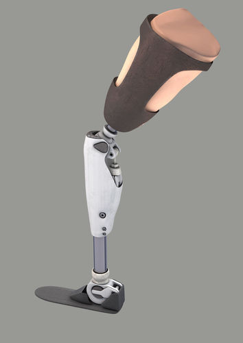 above knee prosthetic leg 3D model