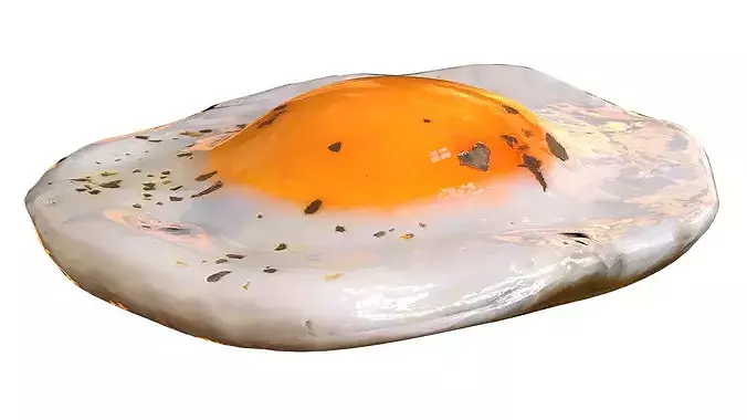 Fried chicken egg 02 3D model 4