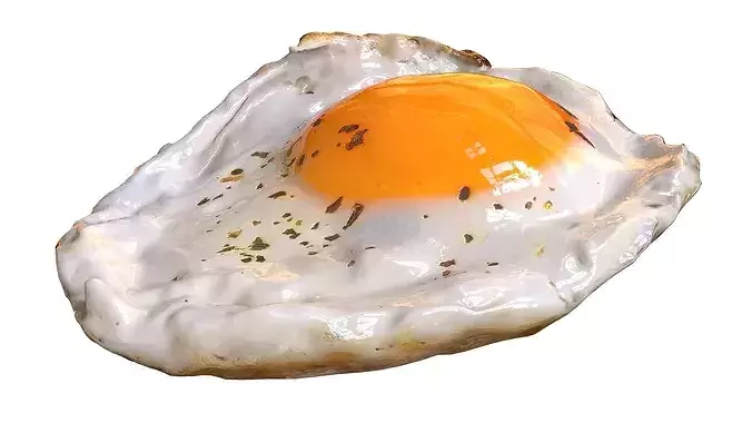 Fried chicken egg 03 3D model 4