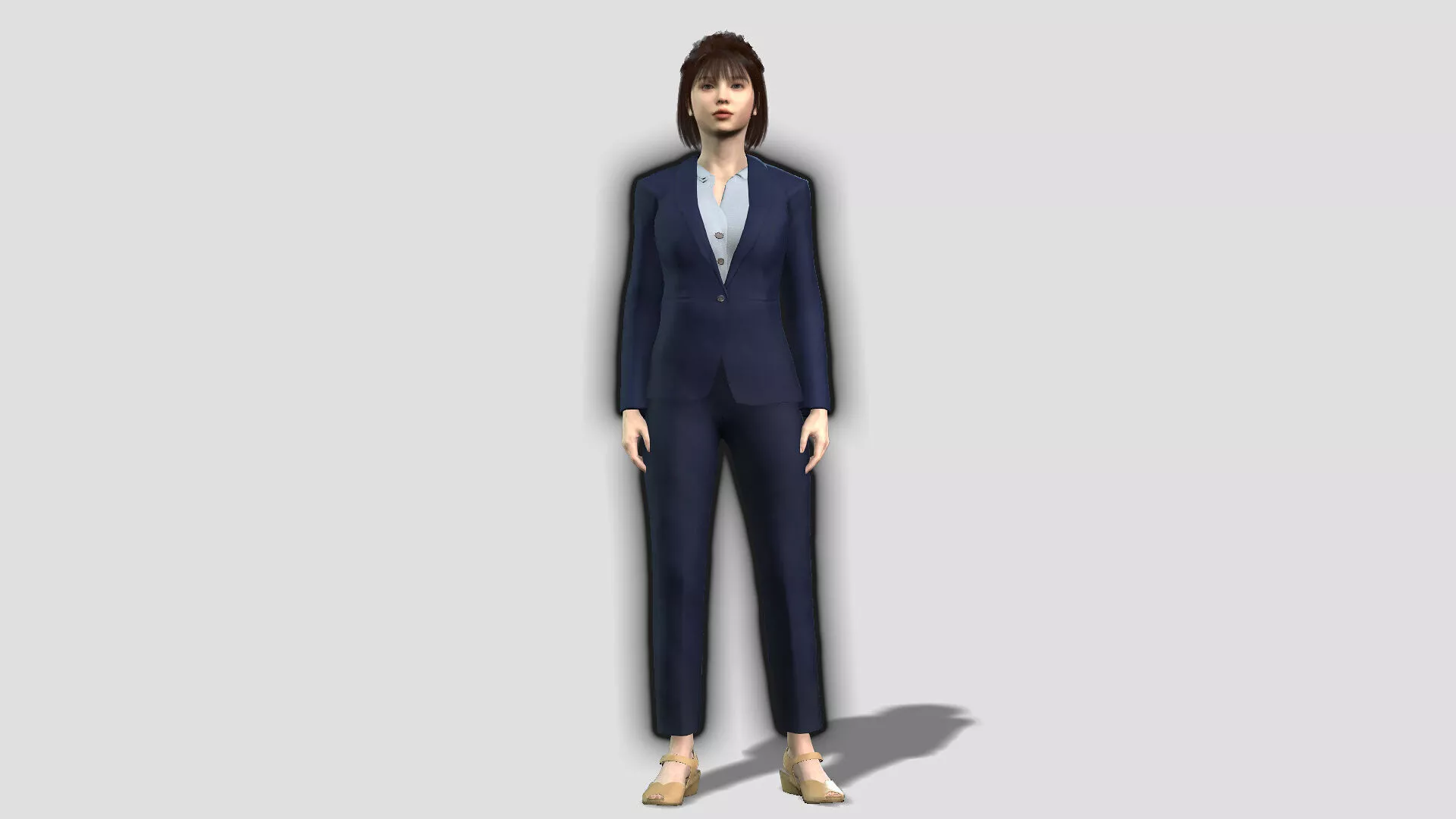 Business Professional Woman Character 3D Model 3D model