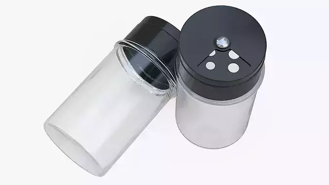 Empty Spice Jar 3D model 4