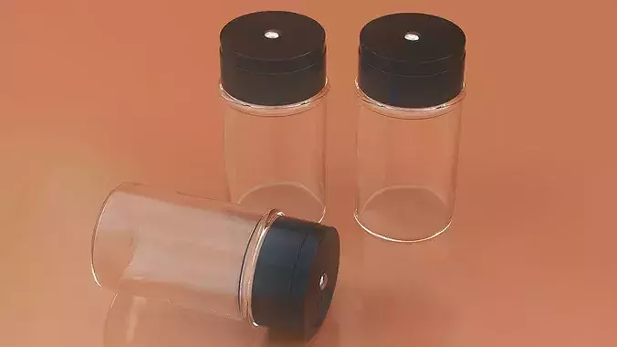 Empty Spice Jar 3D model 2