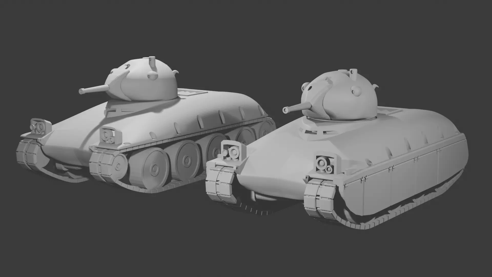 AMX-40 - 1940 16 tons French tank - The DUCK 3D print model