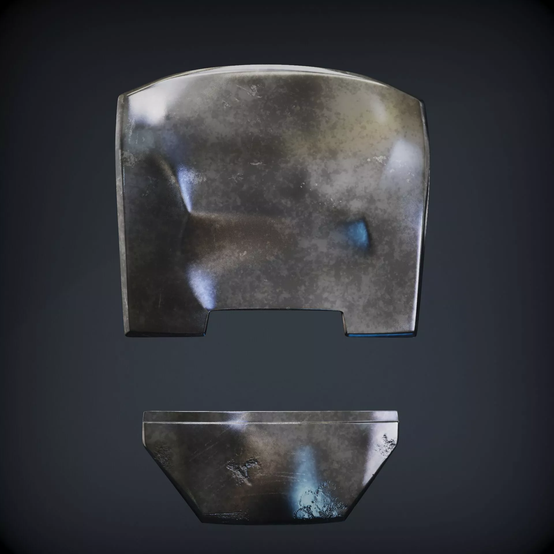 MANDALORIAN BESKAR BACK AND TAIL plate 3D print model
