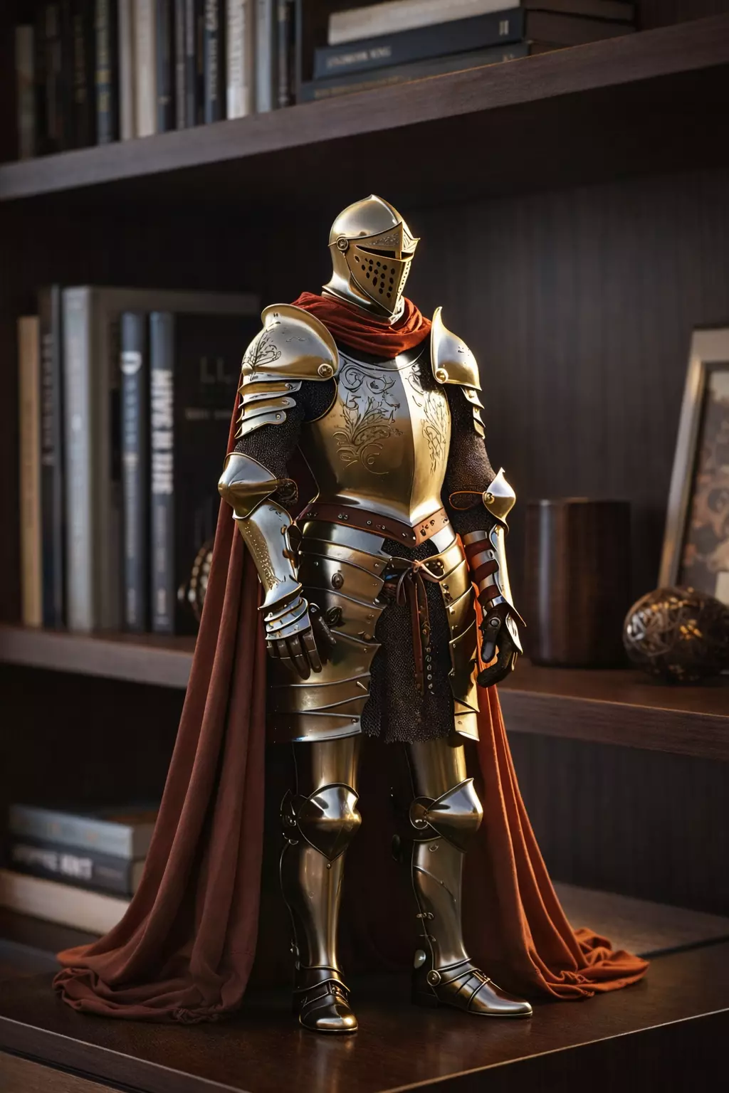 Medieval Knight Armor STL Fantasy Paladin Warrior Statue 3D print model