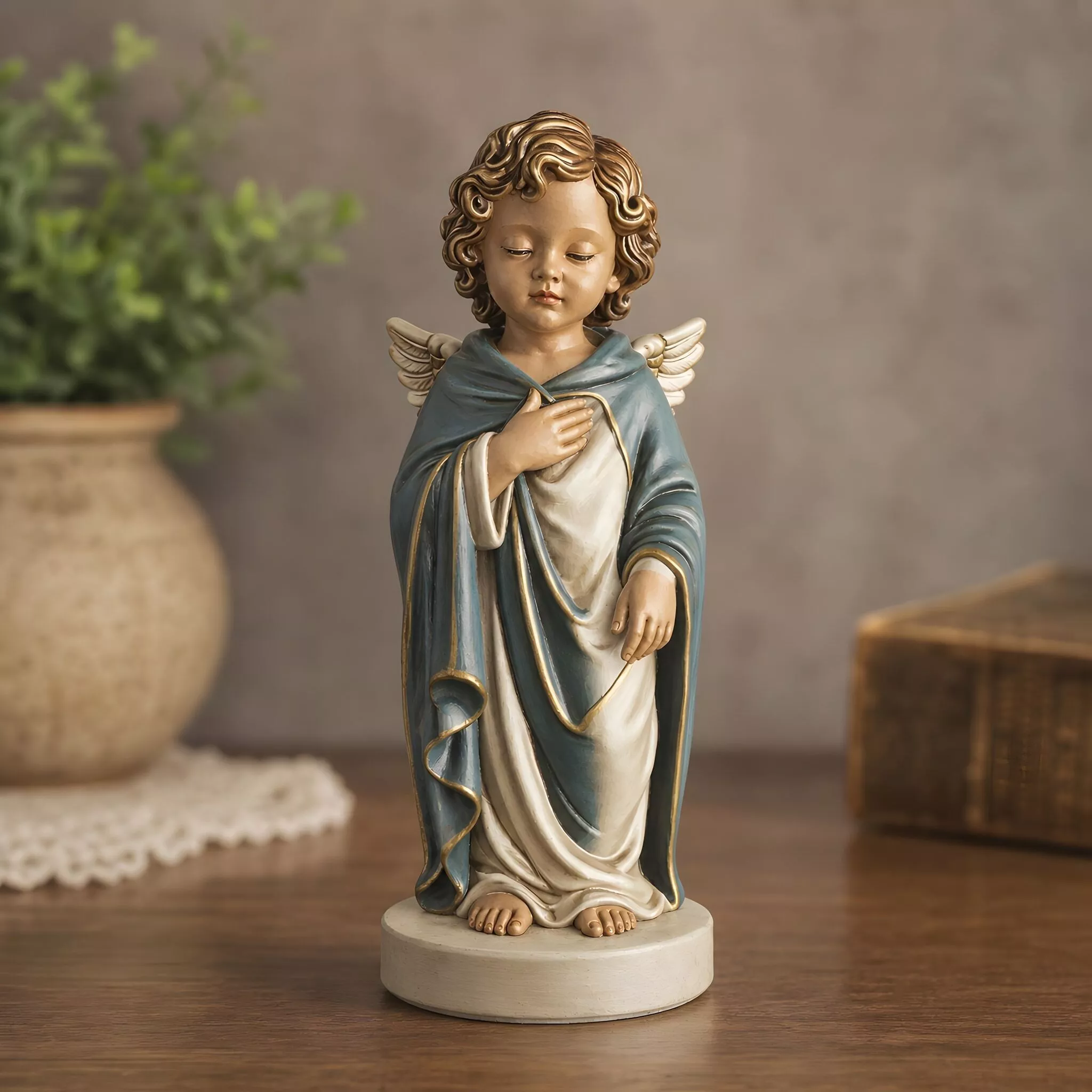 Cloaked Cherub Statue 3D Print Model 3D print model