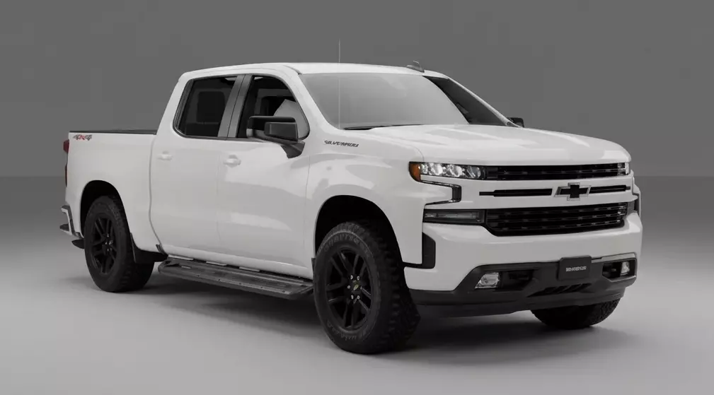 Chevrolet Silverado 1500 Crew Cab 4x4 3D Model Low-poly 3D model