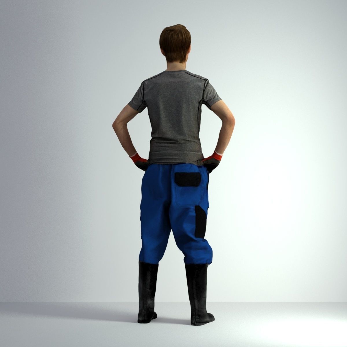 3D Scan Man Gardenner Worker 011  3D model_26