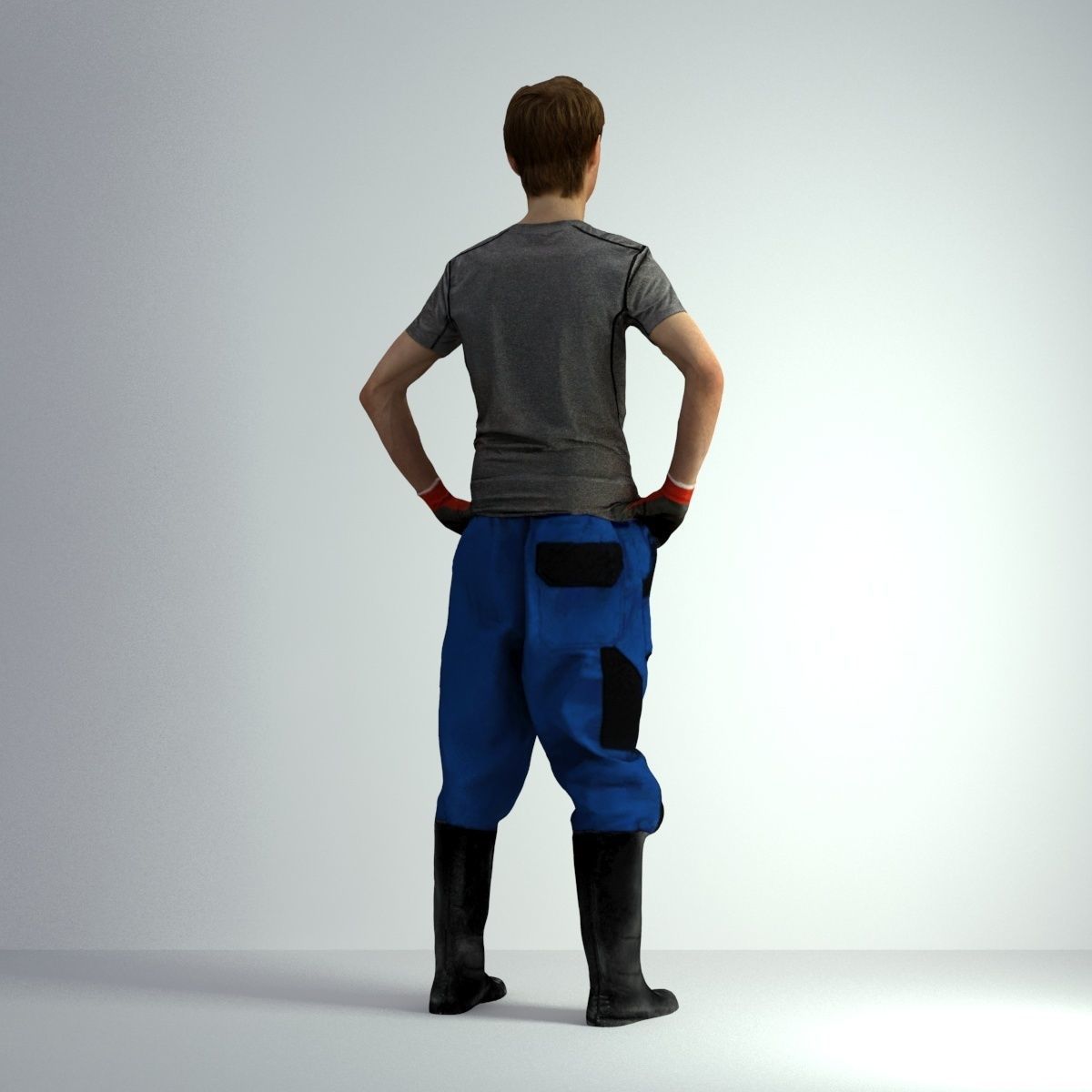 3D Scan Man Gardenner Worker 011  3D model_25