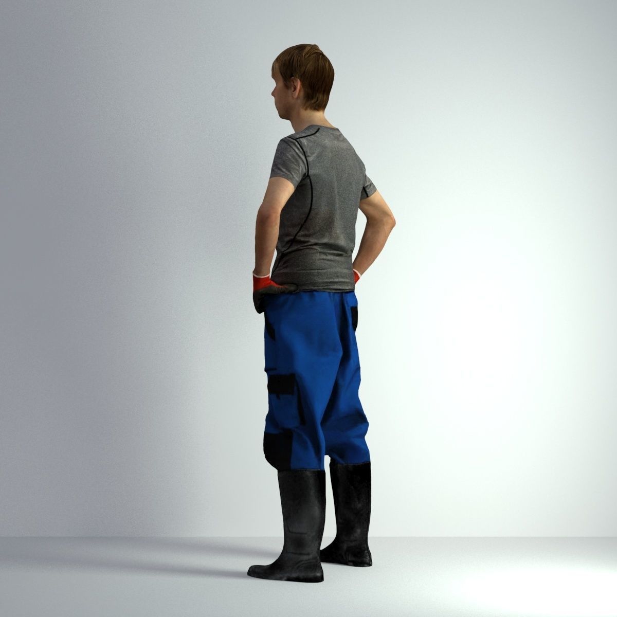 3D Scan Man Gardenner Worker 011  3D model_33