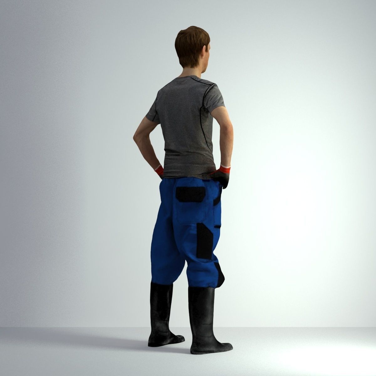 3D Scan Man Gardenner Worker 011  3D model_23