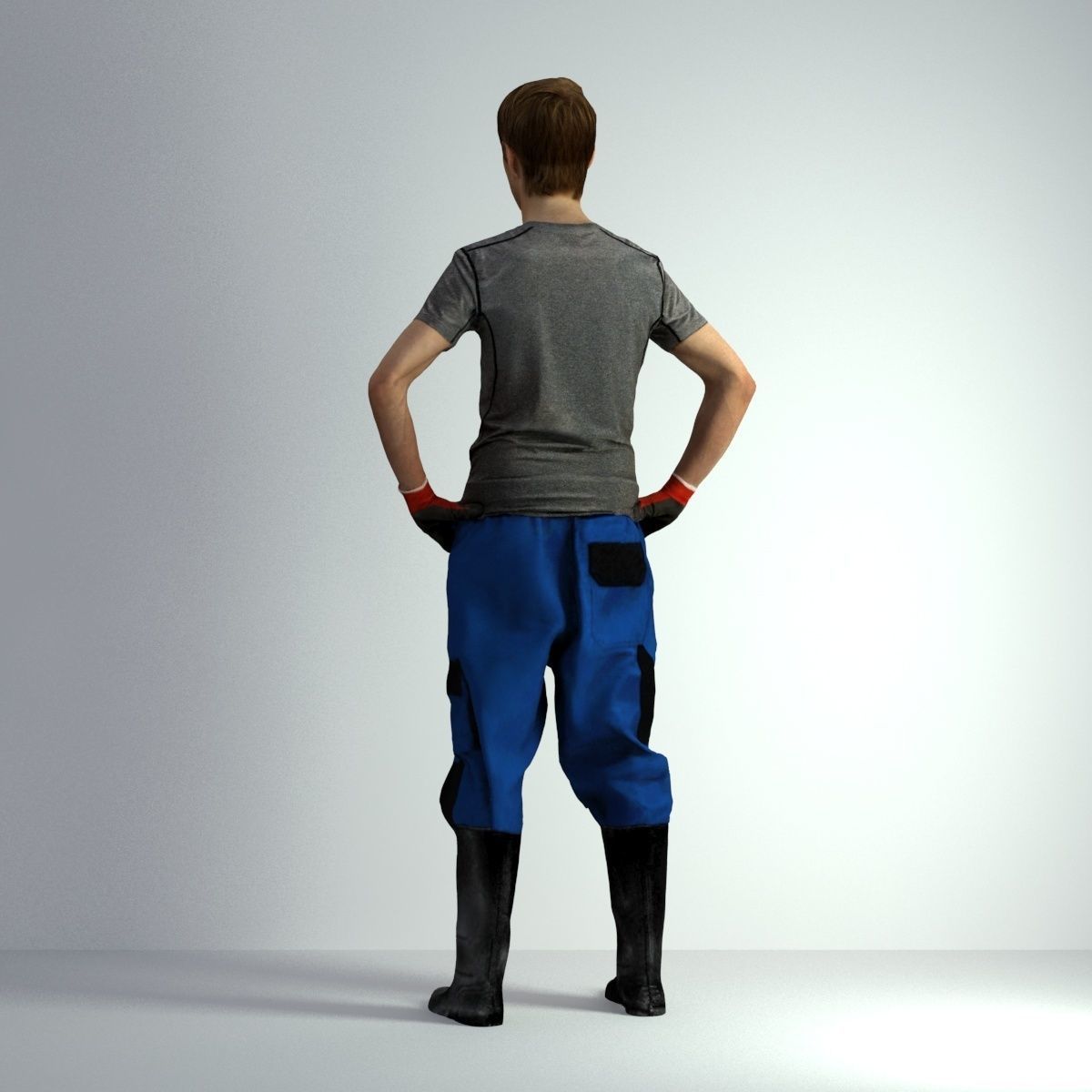 3D Scan Man Gardenner Worker 011  3D model_29