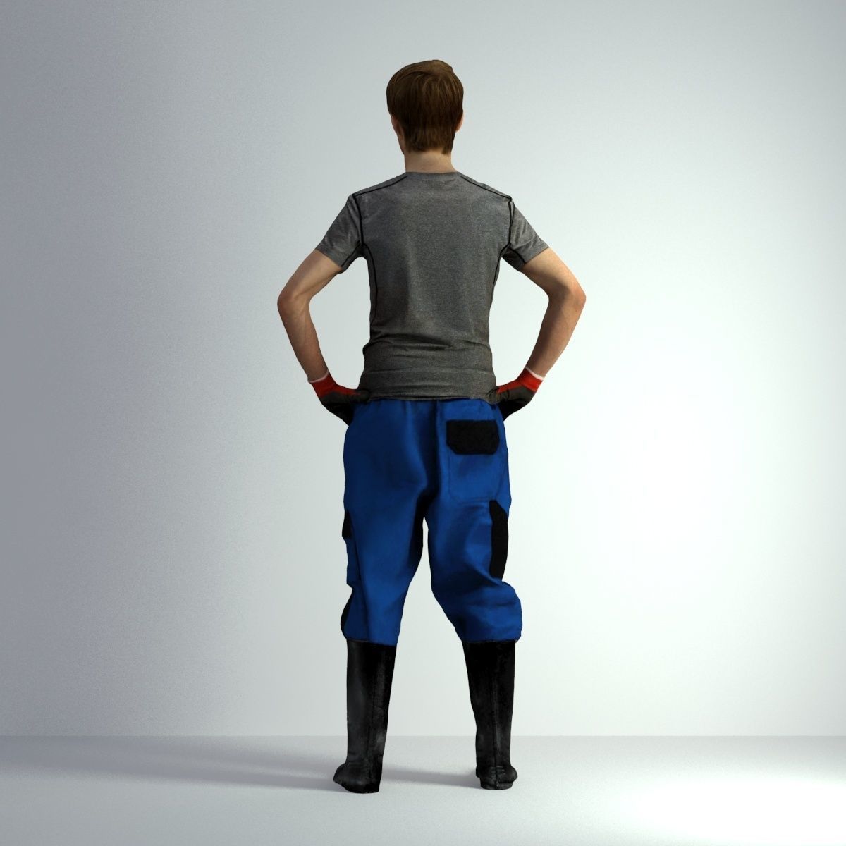 3D Scan Man Gardenner Worker 011  3D model_28