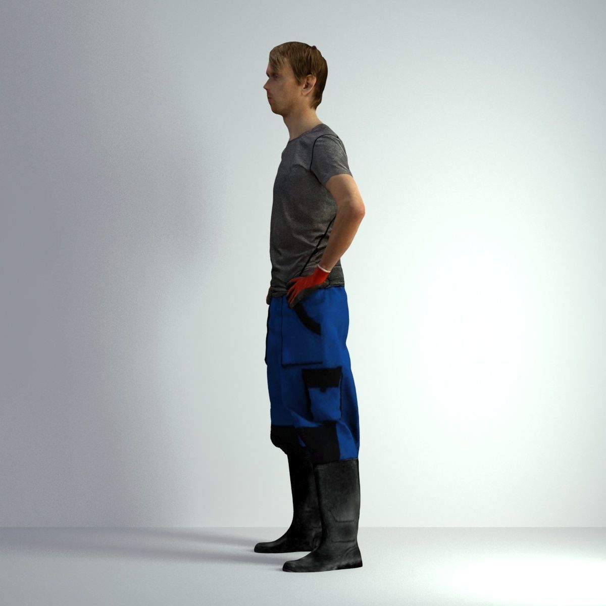 3D Scan Man Gardenner Worker 011  3D model_38