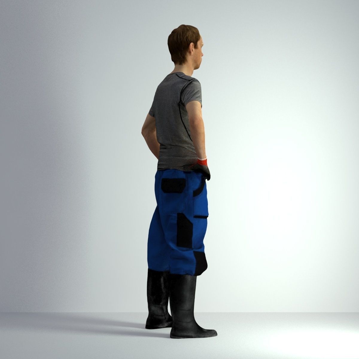 3D Scan Man Gardenner Worker 011  3D model_21