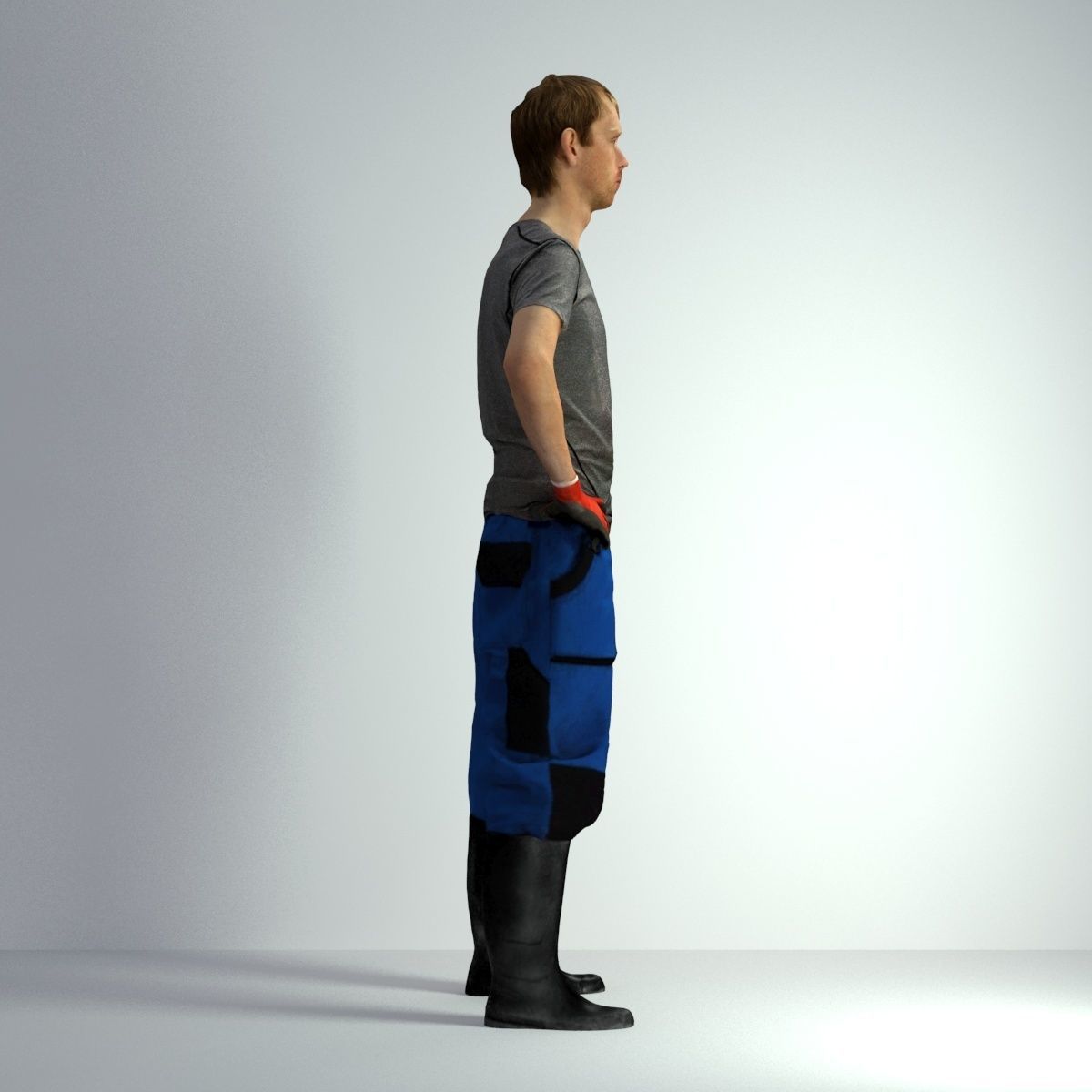 3D Scan Man Gardenner Worker 011  3D model_19