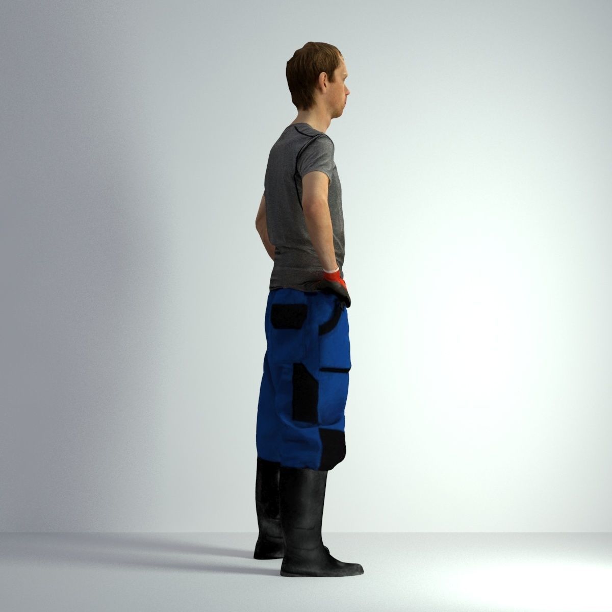 3D Scan Man Gardenner Worker 011  3D model_20