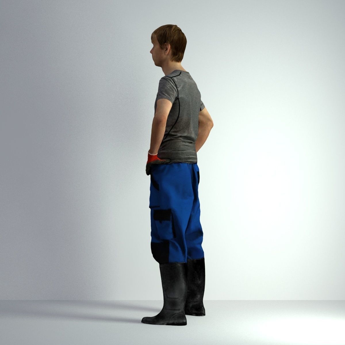 3D Scan Man Gardenner Worker 011  3D model_34