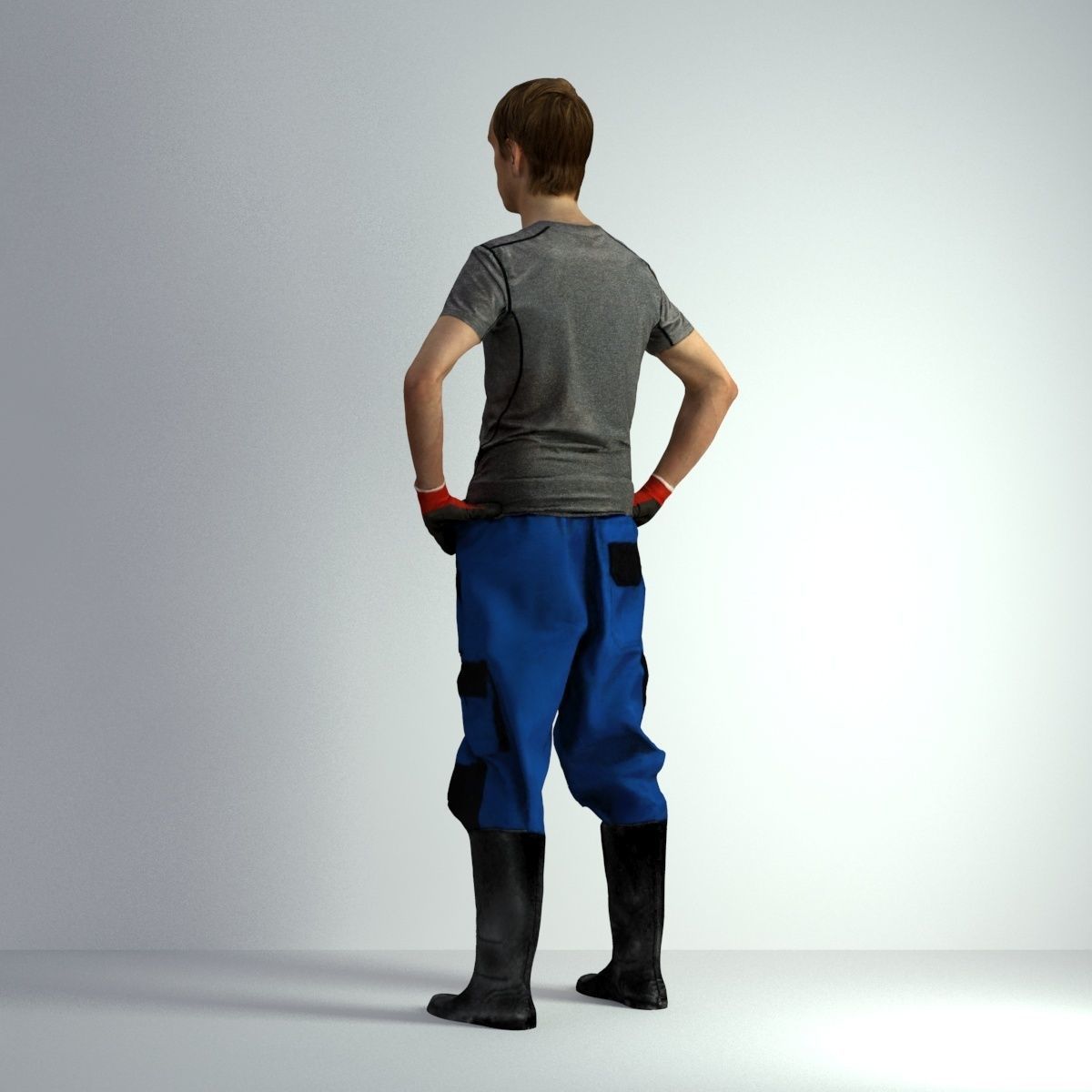 3D Scan Man Gardenner Worker 011  3D model_31