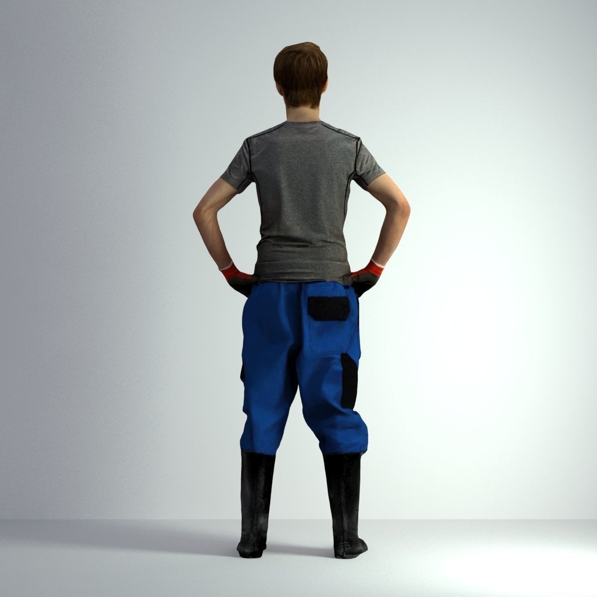 3D Scan Man Gardenner Worker 011  3D model_27